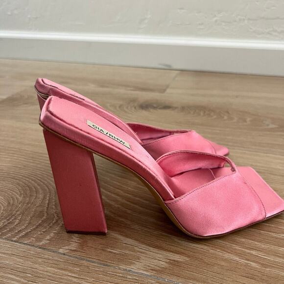 NEW GIA BORGHINI X RHW $445 Rosie Satin Heeled Mules GIABORGHINI - Picture 8 of 10